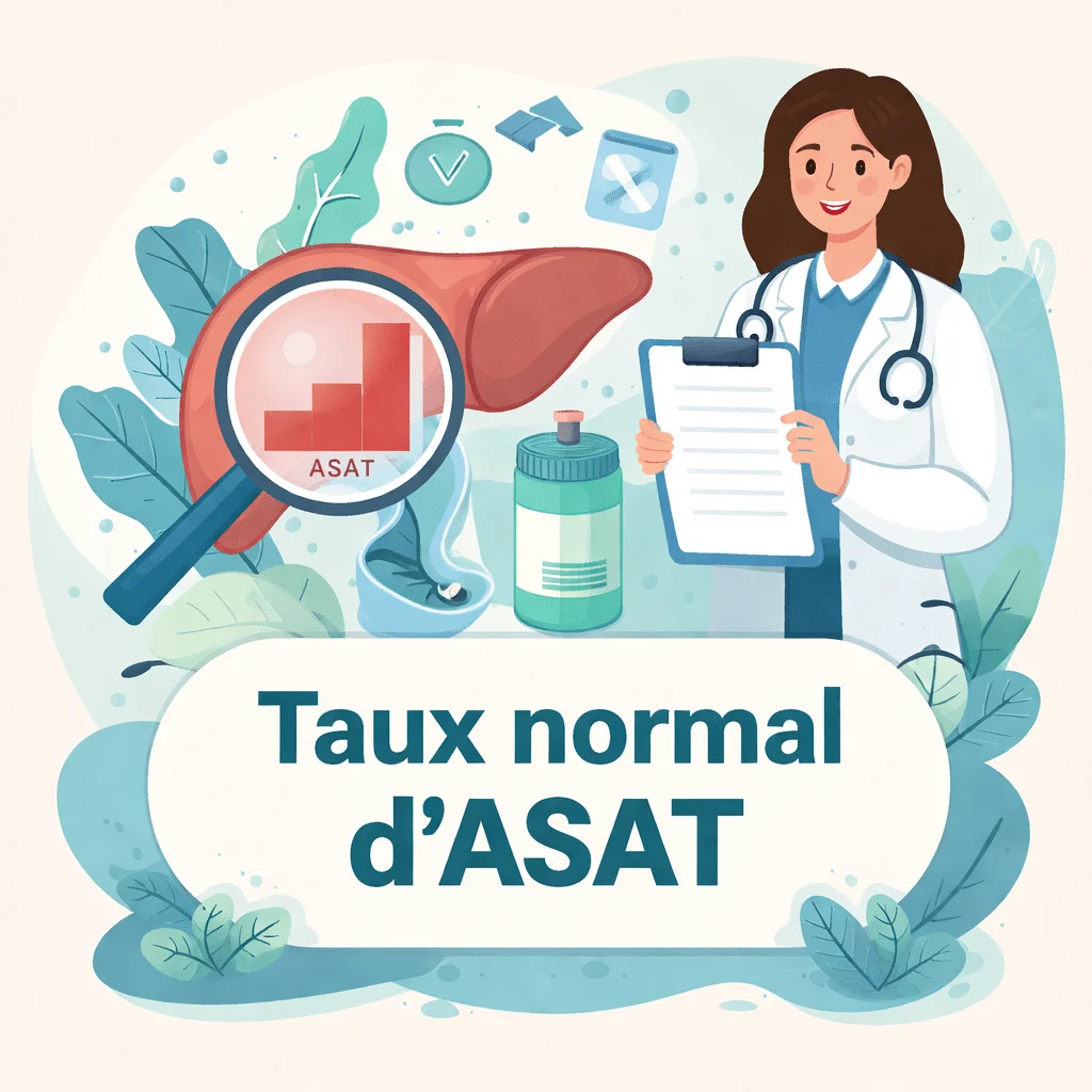 ASAT élevée dans le sang, enzyme du foie et des muscles, avec son interprétation