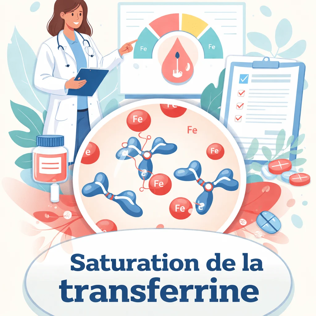 Saturation de la transferrine évaluée sur le bilan martial avec ses niveaux et ses risques