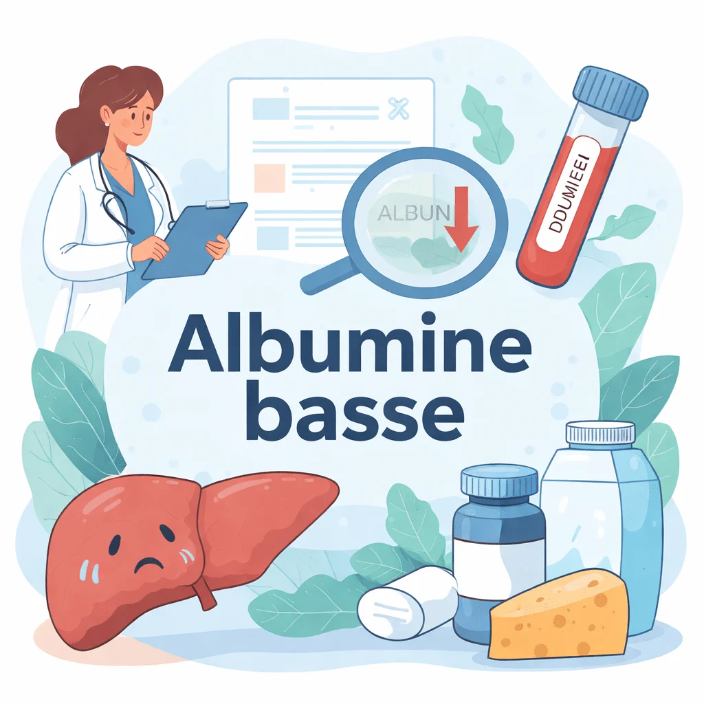 Albumine basse dans le sang avec ses causes, ses symptômes et la conduite à tenir