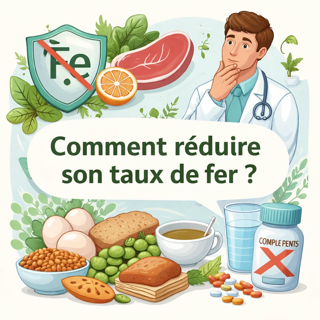 Comment réduire un taux de fer élevé, avec les méthodes, le suivi du bilan martial et les risques