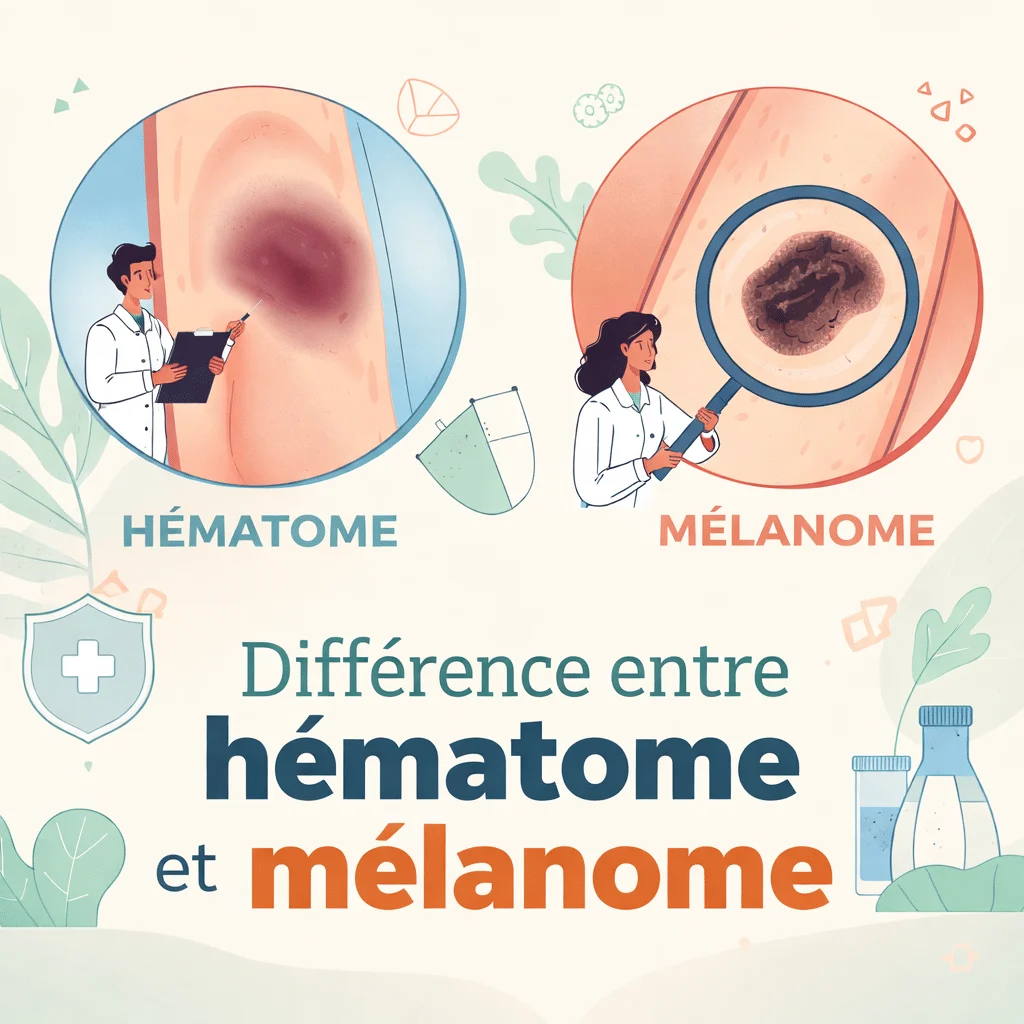Différence entre un hématome et un mélanome sur la peau pour reconnaître une lésion suspecte
