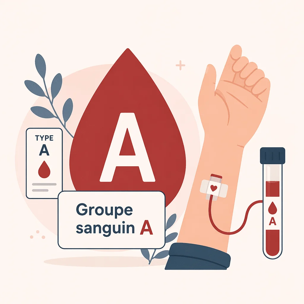 Groupe sanguin A, A+ ou A-, avec sa compatibilité et ses risques expliqués simplement