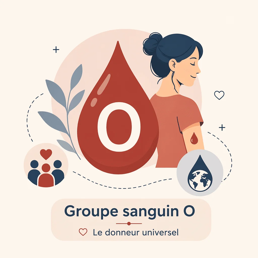 Groupe sanguin O, positif ou négatif, avec sa compatibilité, le don et la santé