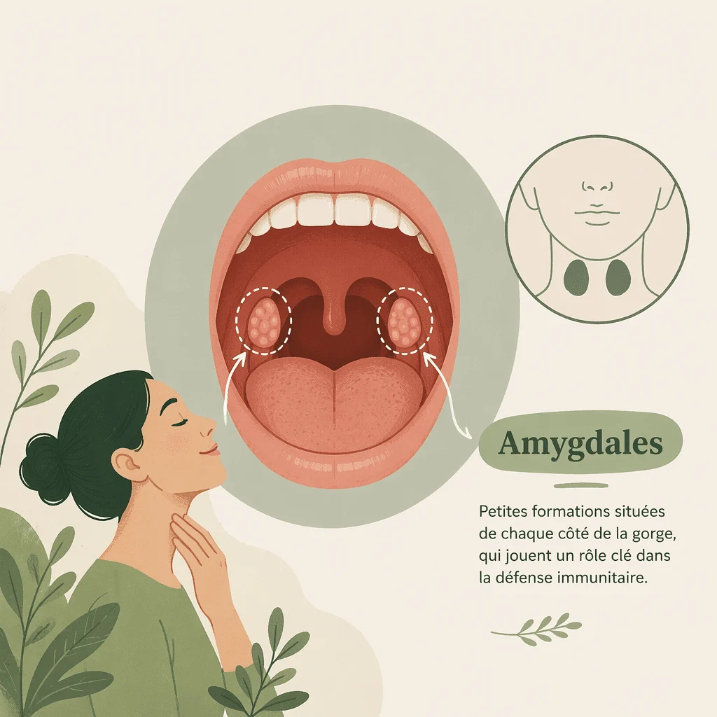 Amygdales qui se touchent au fond de la gorge, avec leurs causes et leurs symptômes