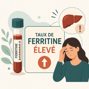 Taux de ferritine élevé dans le sang signalant une surcharge en fer ou une inflammation, causes et traitements