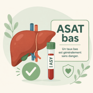 ASAT bas sur la prise de sang, sa signification, ses causes et ses risques