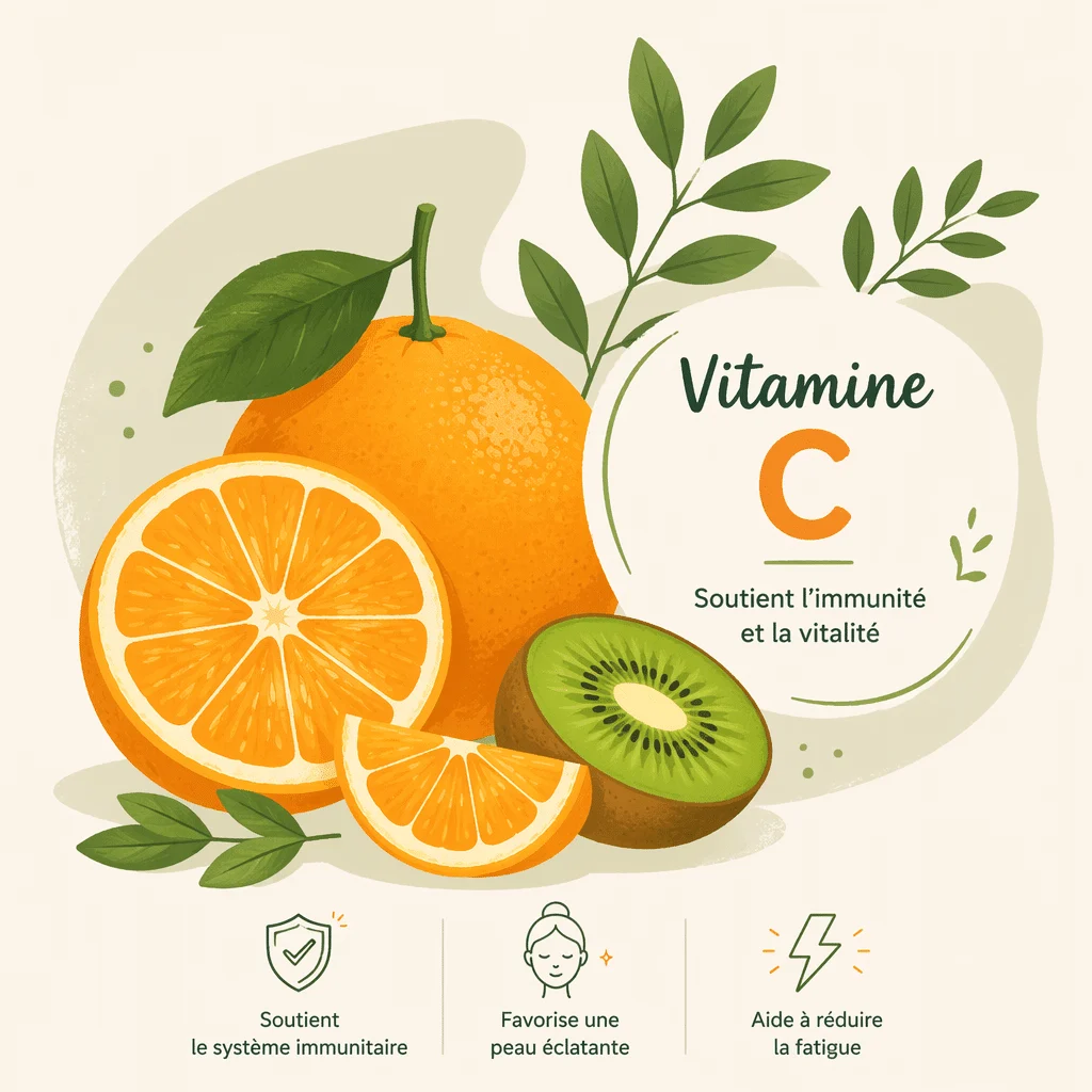 Vitamine C avec ses bienfaits, ses sources alimentaires et ses doses recommandées