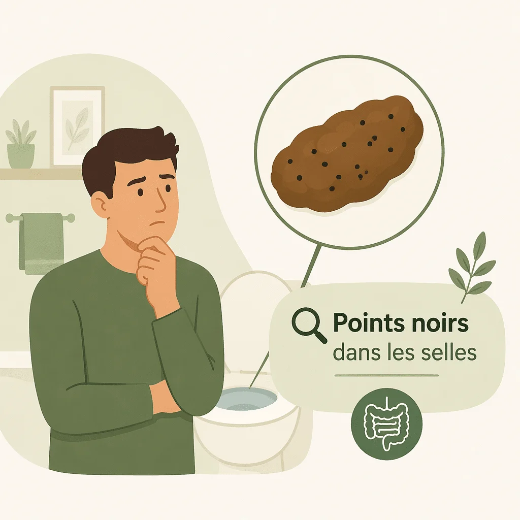 Points noirs dans les selles avec leurs causes et les signes à surveiller