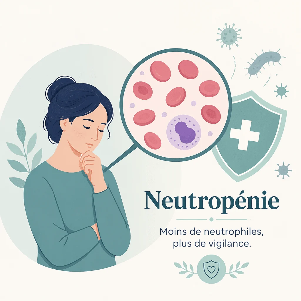 Neutropénie, polynucléaires neutrophiles bas, avec ses causes, ses symptômes et son interprétation