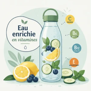 Eau enrichie en vitamines avec ses bienfaits, ses limites et des repères santé