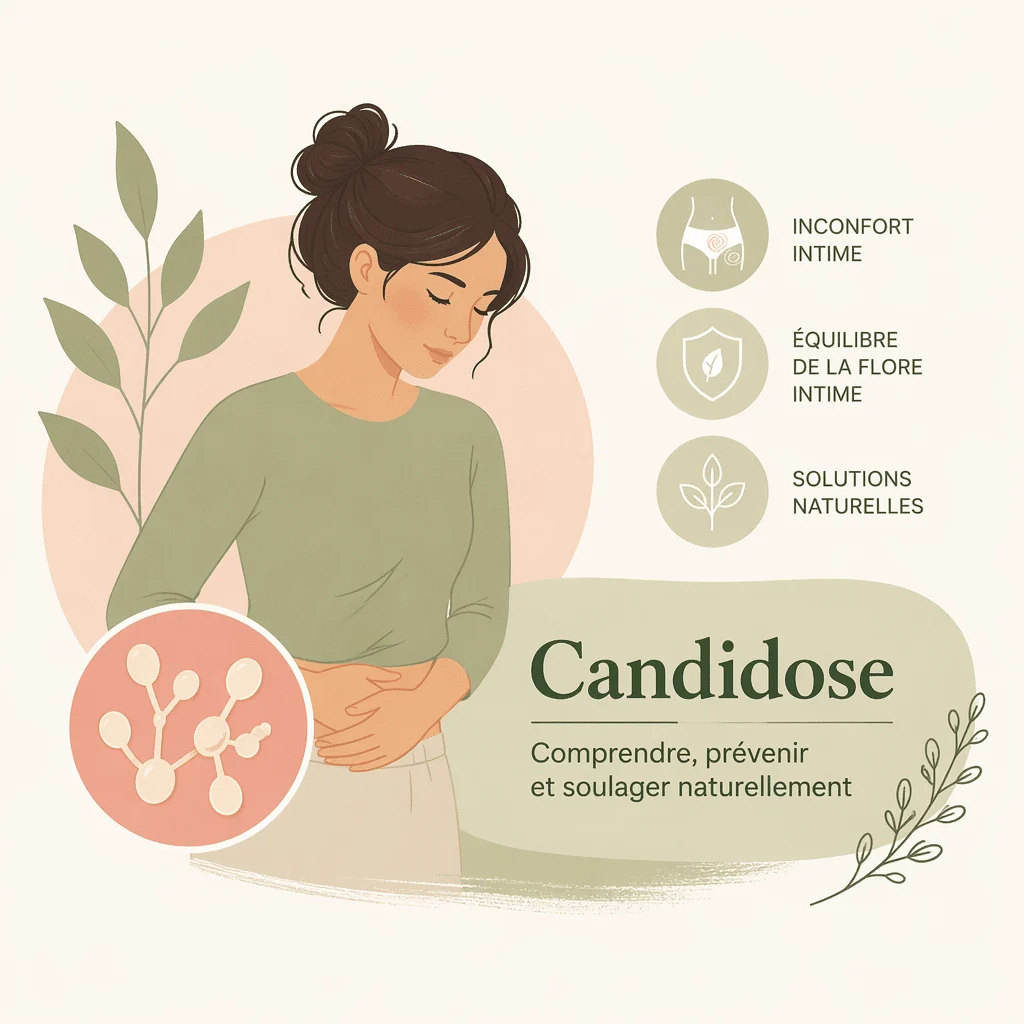 Candidose à Candida avec ses causes, ses symptômes, ses traitements et sa prévention