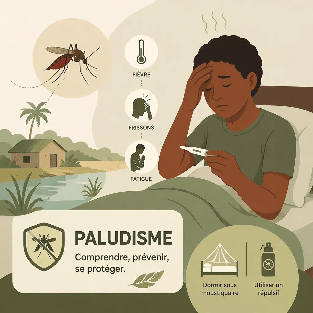 Paludisme, maladie parasitaire transmise par le moustique, avec sa prévention et son traitement