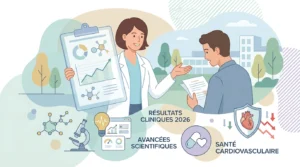 Pilule anti-cholestérol illustrée par des comprimés et un bilan lipidique mesurant le LDL dans le sang