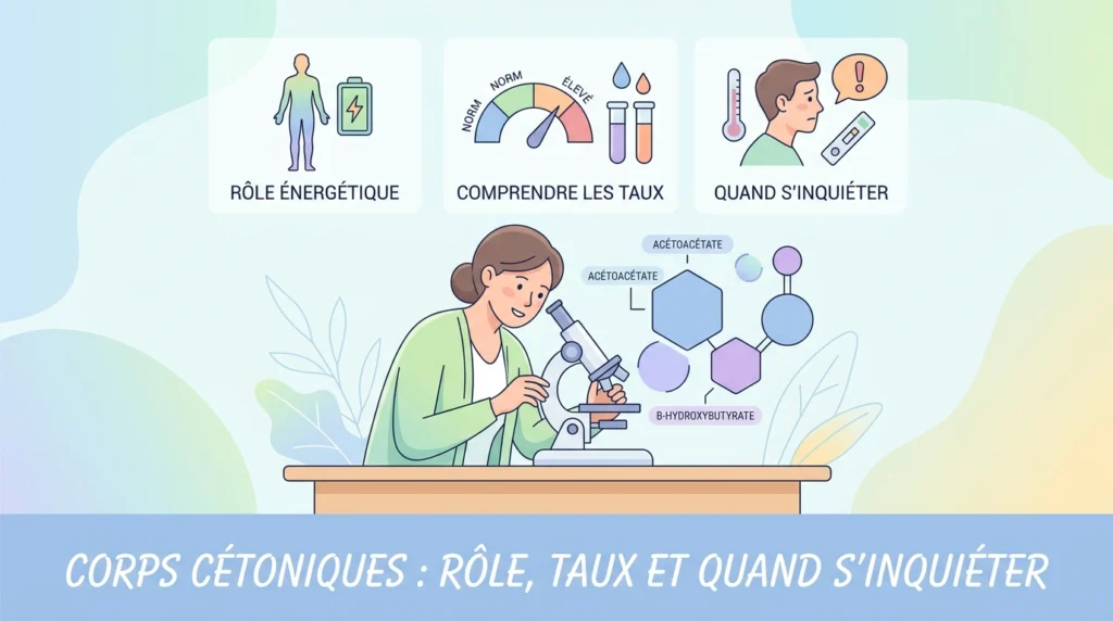 Corps cétoniques mesurés dans le sang et les urines pour repérer une acidocétose ou un jeûne prolongé