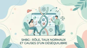 Dosage de la SHBG dans le sang, protéine qui transporte les hormones sexuelles testostérone et œstrogènes