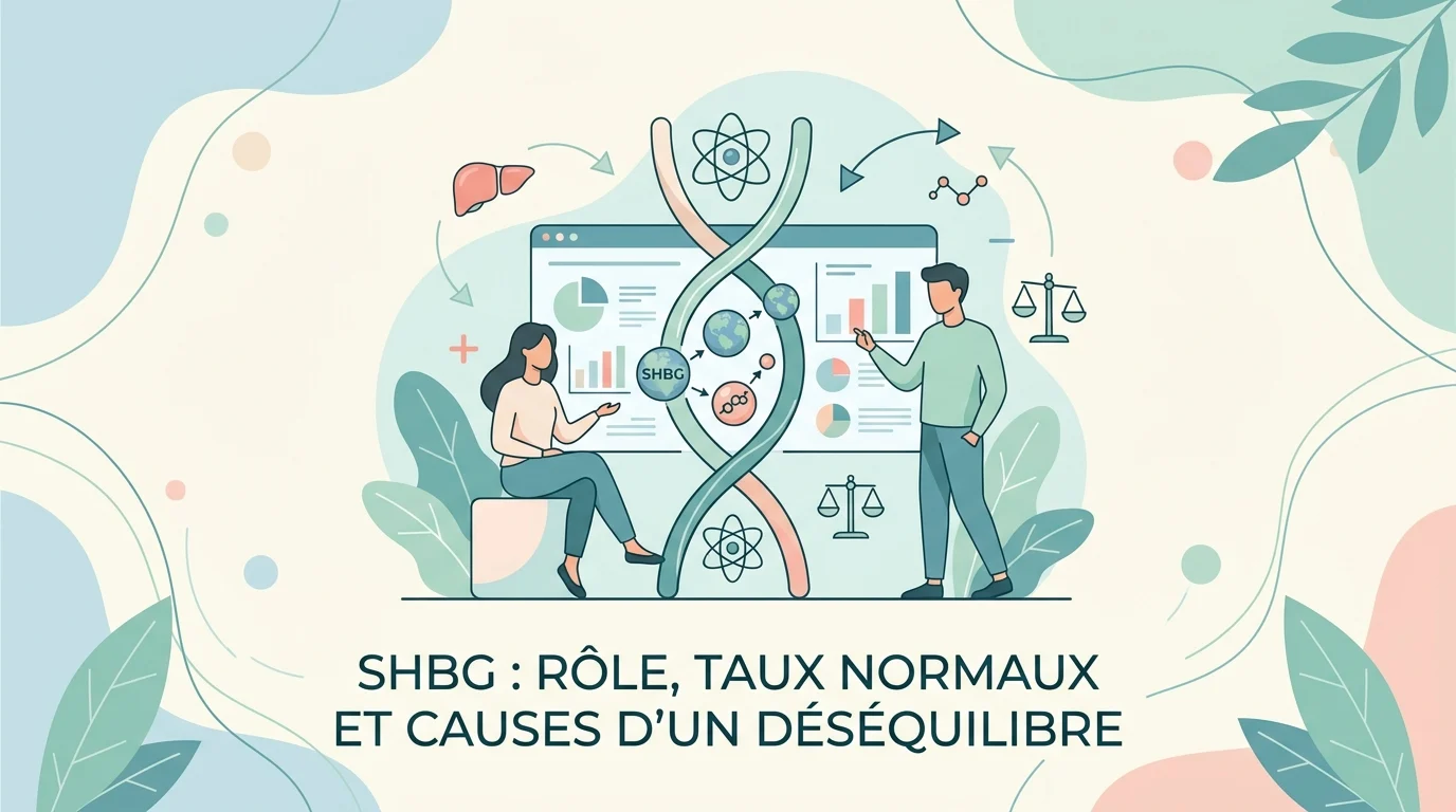 Dosage de la SHBG dans le sang, protéine qui transporte les hormones sexuelles testostérone et œstrogènes