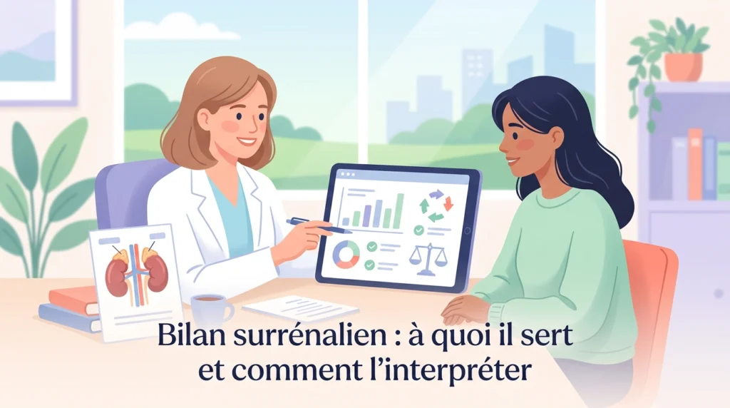 Bilan surrénalien explorant le cortisol et les hormones des glandes surrénales par une prise de sang