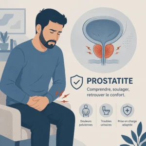 Prostatite, inflammation de la prostate, avec ses causes, ses symptômes et ses traitements