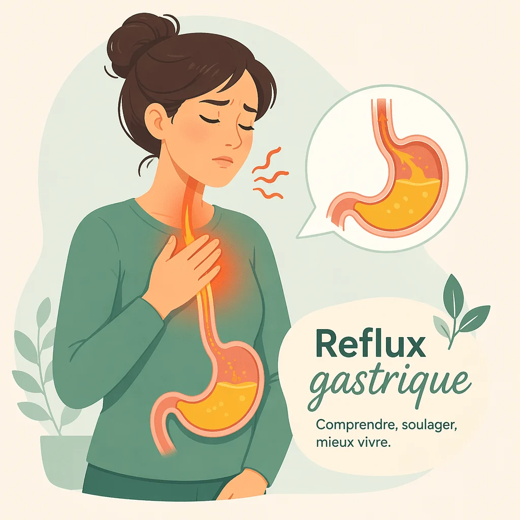Reflux gastrique avec ses causes, ses symptômes, son diagnostic et ses traitements