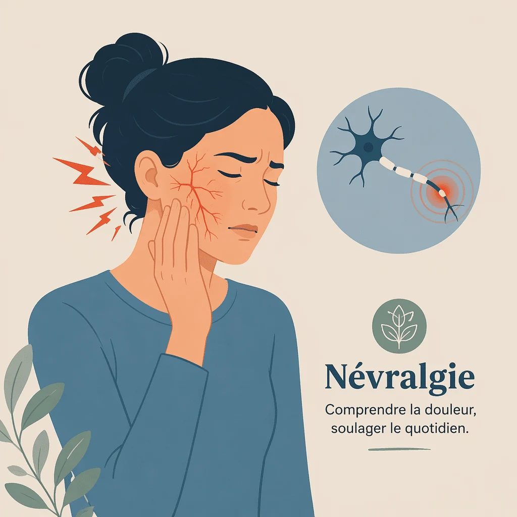 Névralgie, douleur d'un nerf, avec ses causes, ses symptômes, son diagnostic et ses traitements