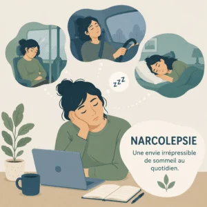 Narcolepsie, trouble du sommeil, avec ses symptômes, son diagnostic et son traitement