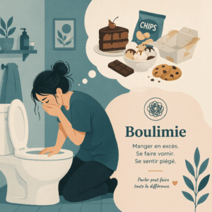 Boulimie, trouble du comportement alimentaire, avec sa compréhension et son traitement