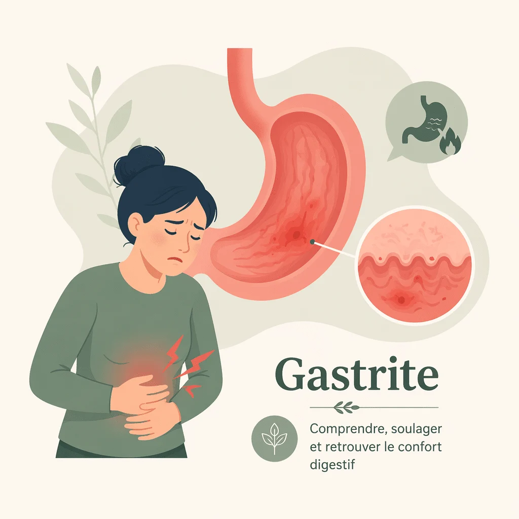 Gastrite, inflammation de l'estomac, avec ses causes, ses symptômes, ses traitements et sa prévention