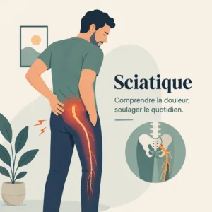 Sciatique, douleur du nerf sciatique, avec ses causes, ses symptômes, ses traitements et sa prévention