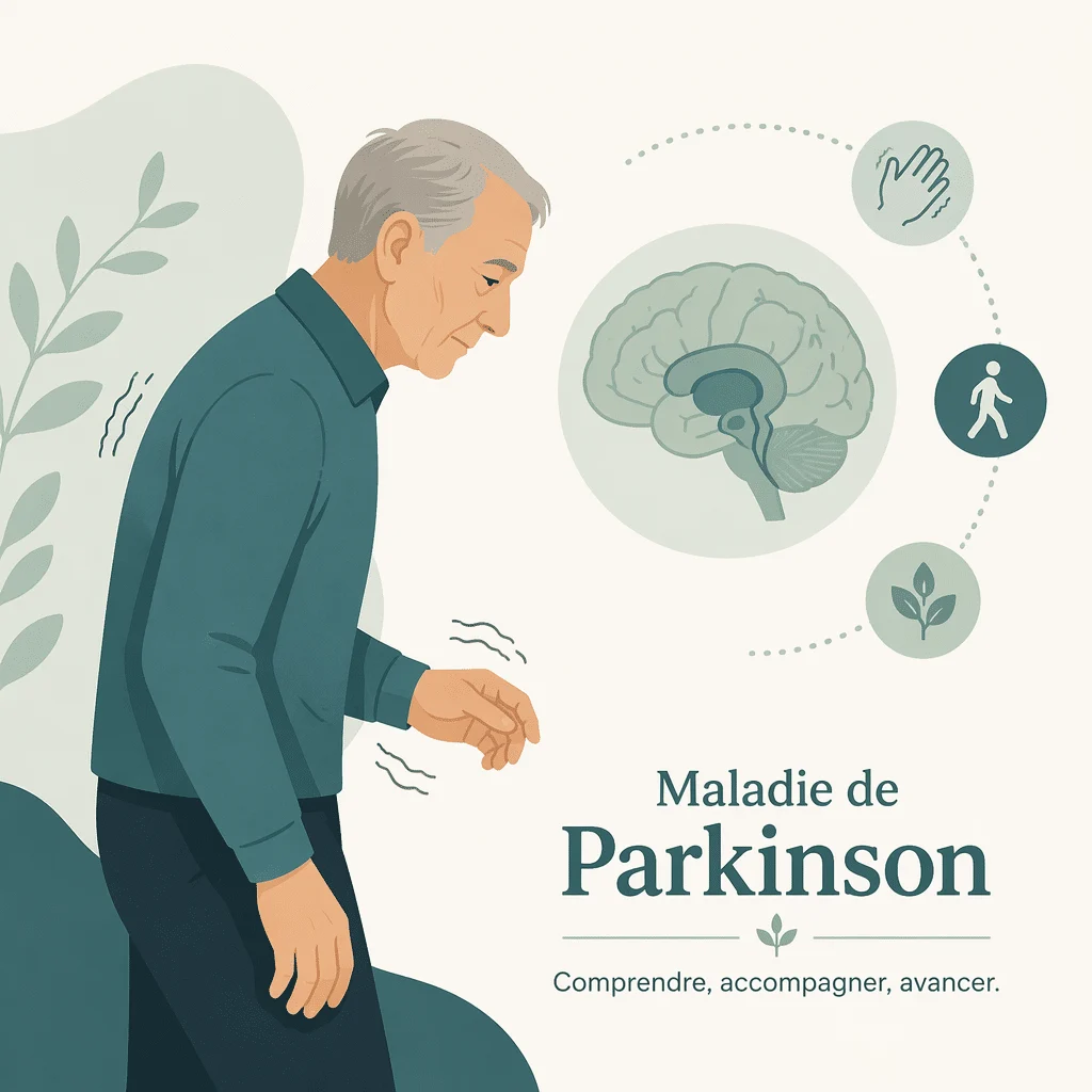Maladie de Parkinson avec ses causes, ses symptômes et ses traitements