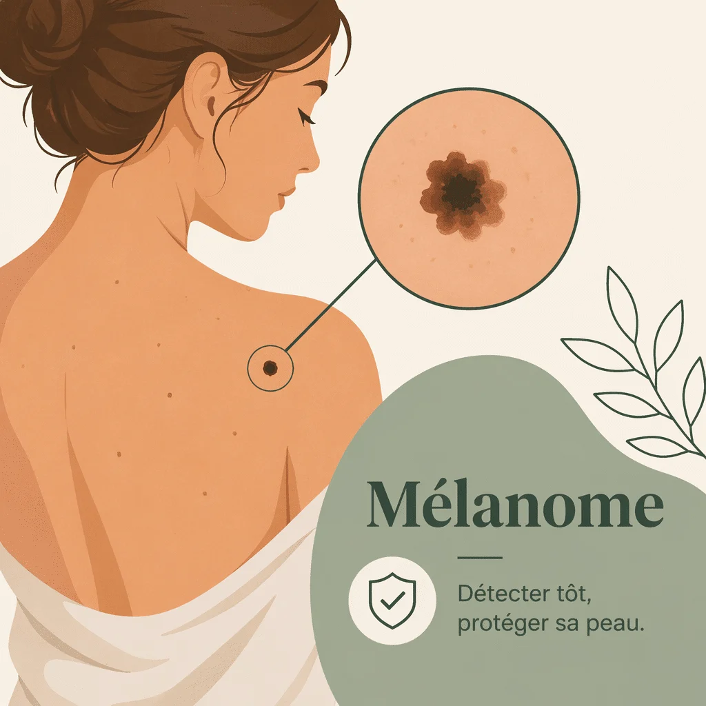 Mélanome, cancer de la peau, avec ses symptômes, son diagnostic et ses traitements