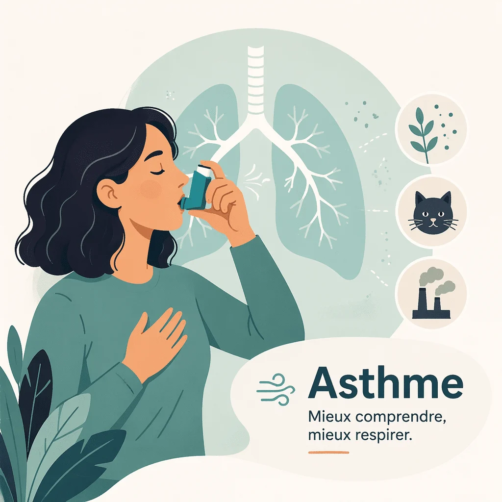 Asthme, maladie respiratoire chronique, avec sa compréhension et sa prise en charge