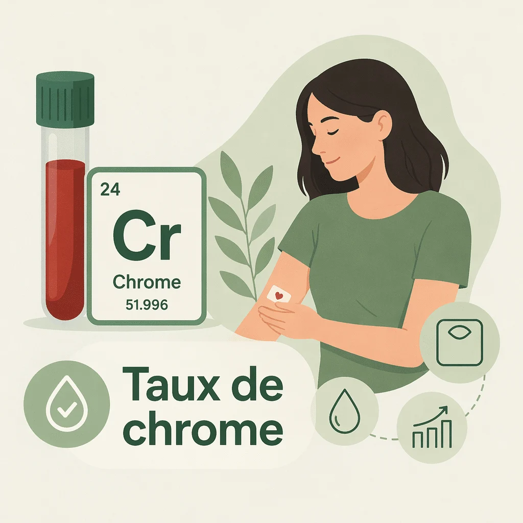 Taux de chrome dans le sang avec la compréhension et l'interprétation de l'analyse
