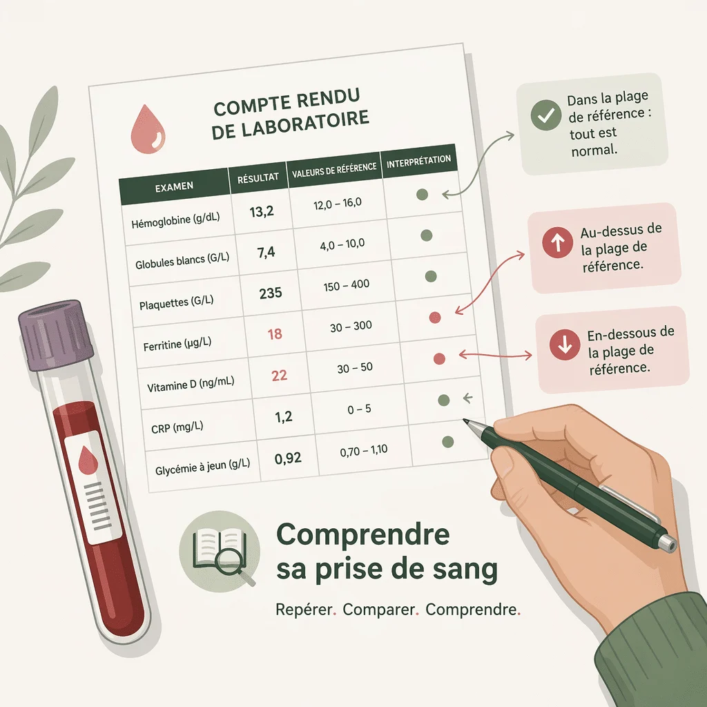 Lire une prise de sang : par où commencer et quand s'alerter