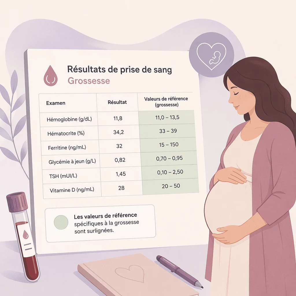 Prise de sang de grossesse : les principaux repères du compte rendu
