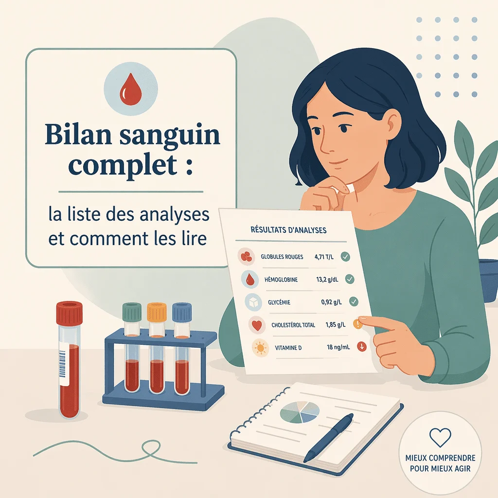 Bilan sanguin complet : la liste des analyses et comment les lire