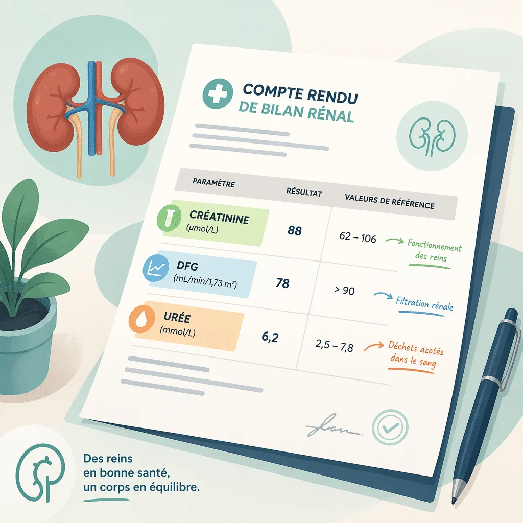 Bilan rénal : à quoi servent créatinine, DFG et urée