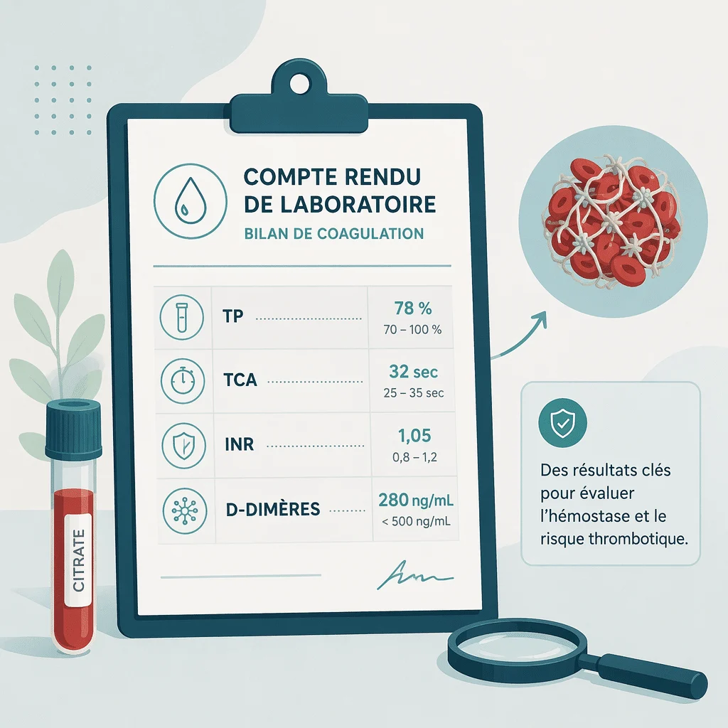 Bilan de coagulation : à quoi servent TP, TCA et INR