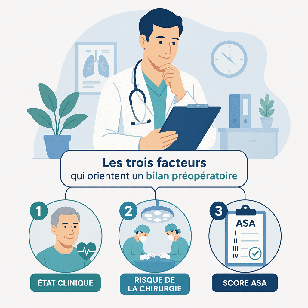 Score ASA et bilan préopératoire ciblé selon le risque
