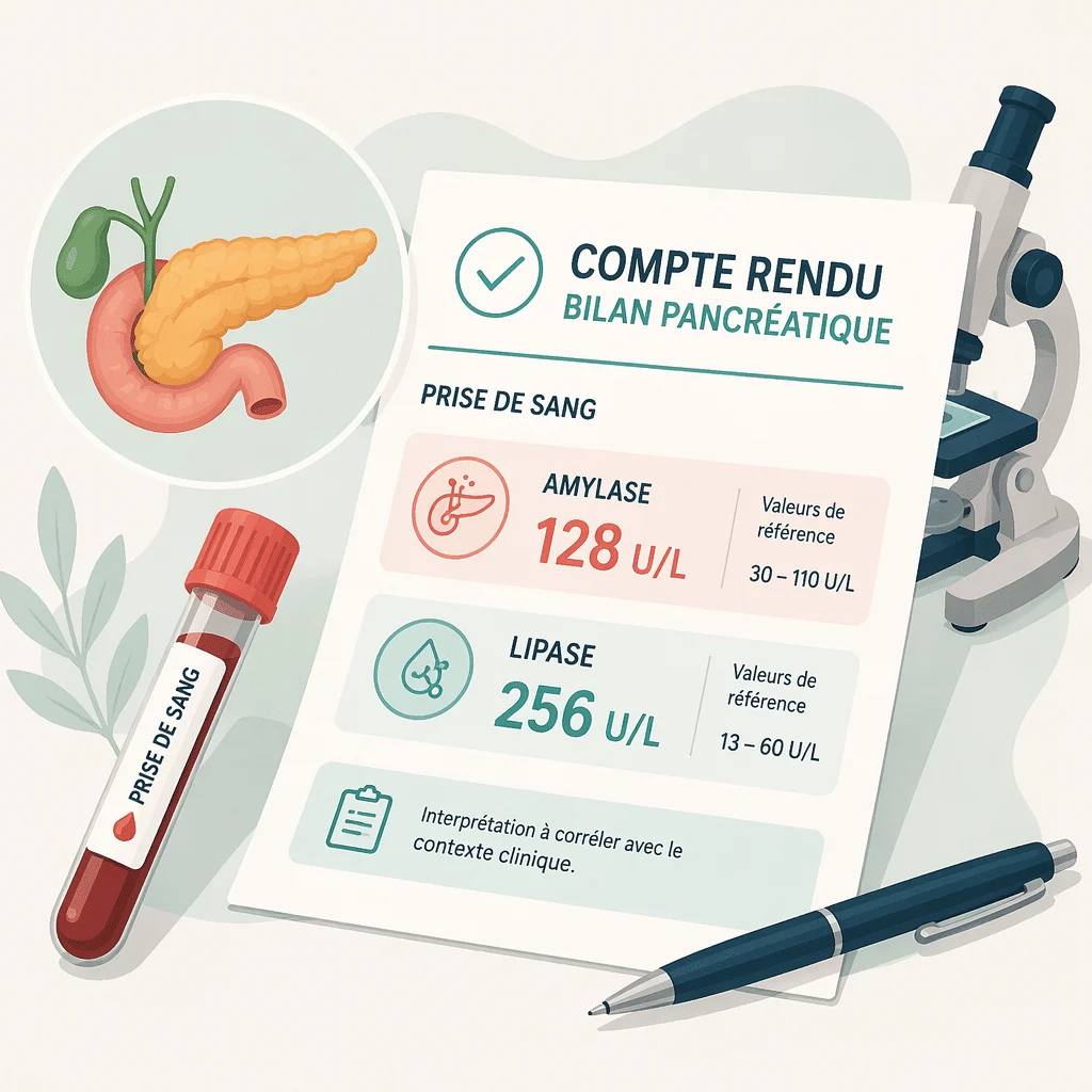 Bilan pancréatique : amylase, lipase et exploration du pancréas