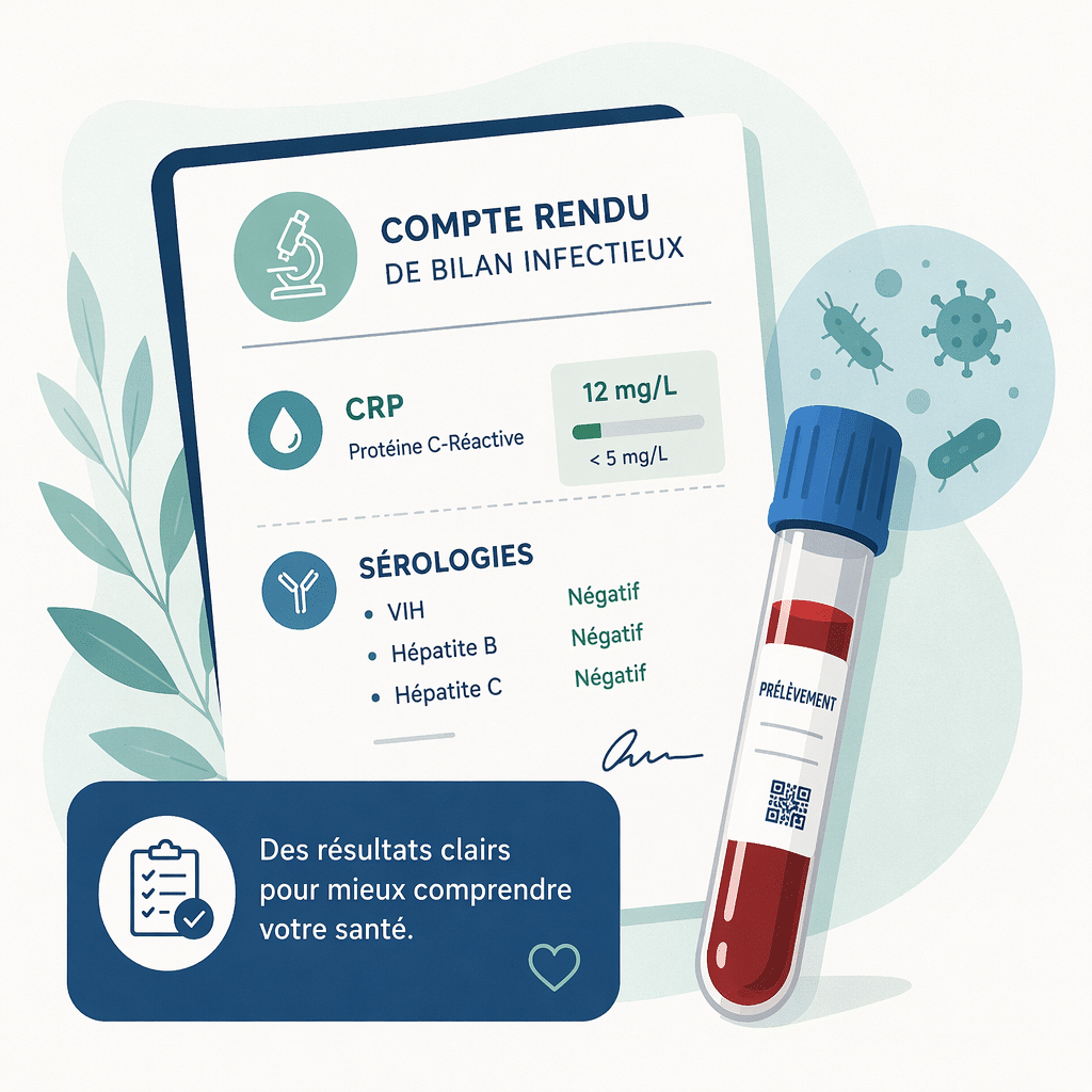 Bilan infectieux : sérologies et analyses pour détecter une infection