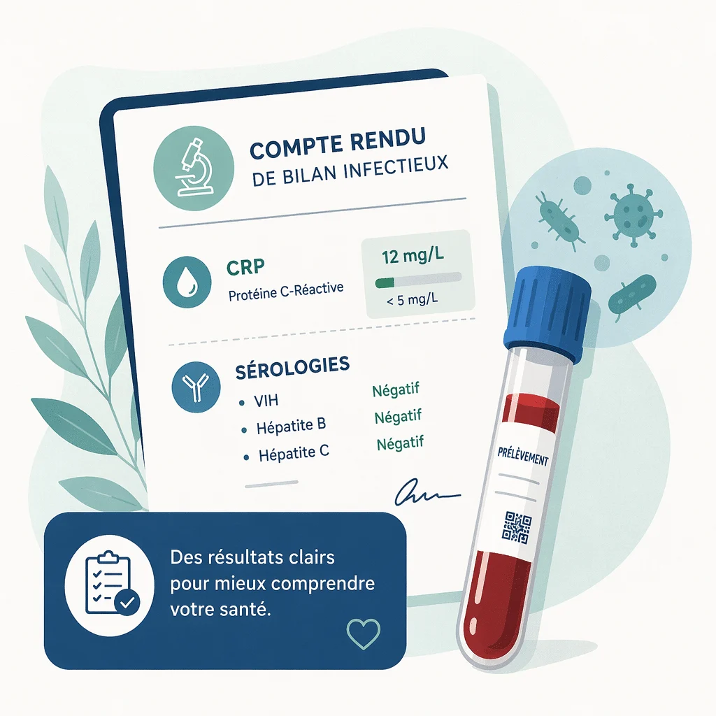 Bilan infectieux : sérologies et analyses pour détecter une infection
