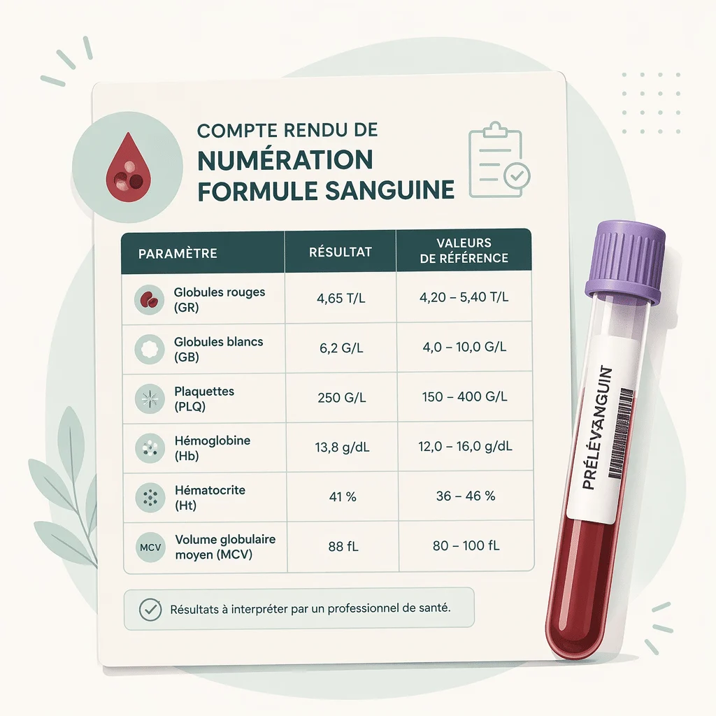 Numération formule sanguine (NFS) : comprendre votre hémogramme