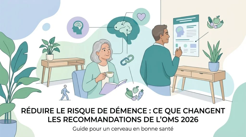 Adulte examinant ses analyses de sang pour réduire le risque de démence selon les recommandations OMS 2026