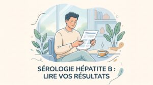 Sérologie hépatite B : compte rendu de laboratoire avec AgHBs, anti-HBc et anti-HBs pour le dépistage