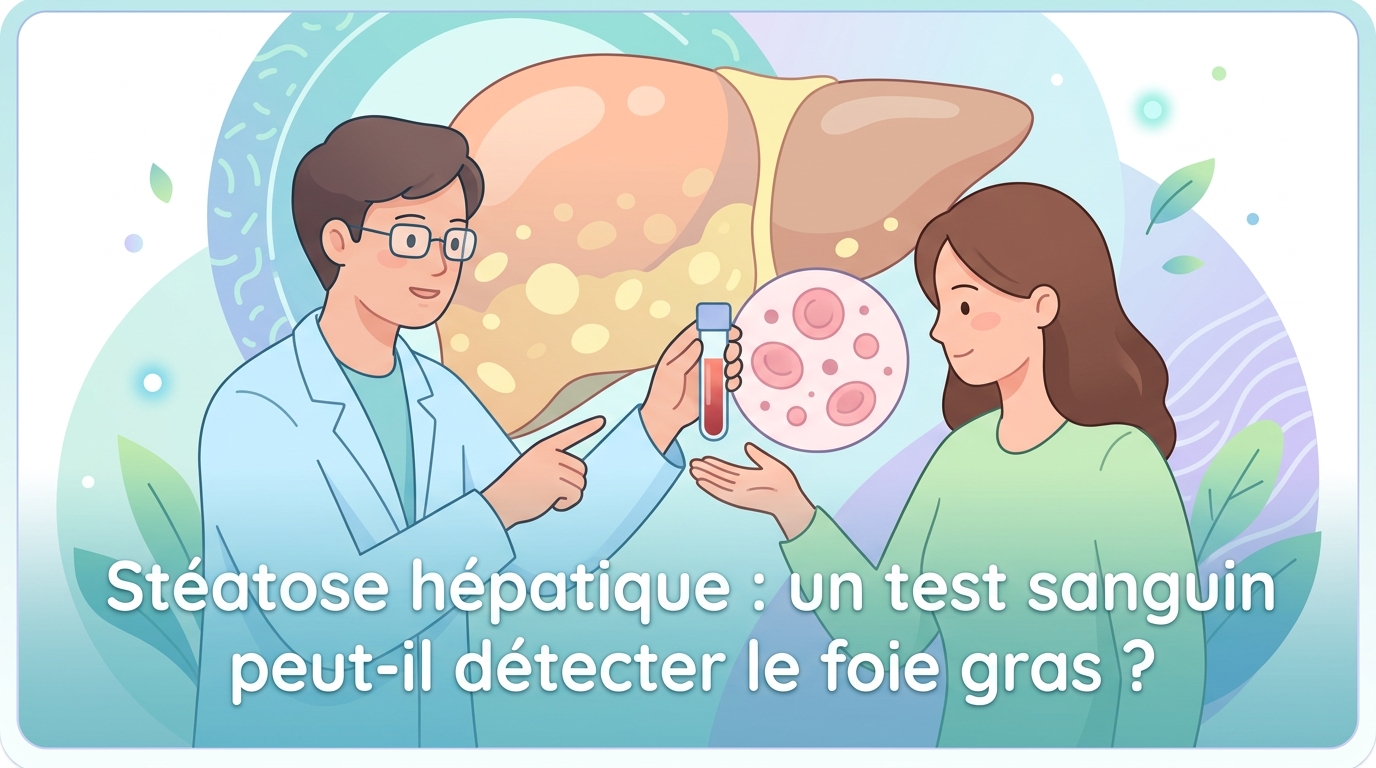 Test sanguin de stéatose hépatique montrant des transaminases élevées sur un compte rendu lu à domicile