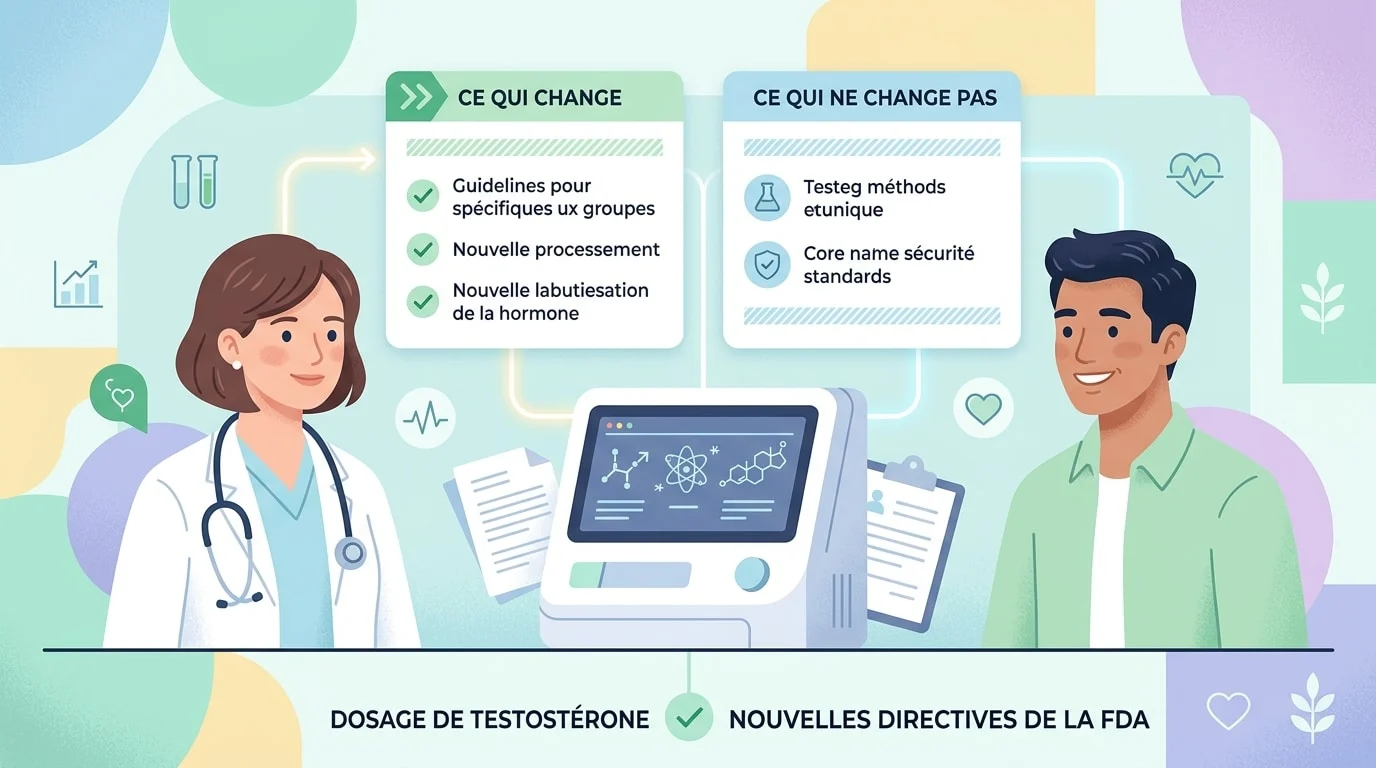 Tube de prélèvement du matin pour un dosage de testostérone posé près d'une ordonnance de laboratoire