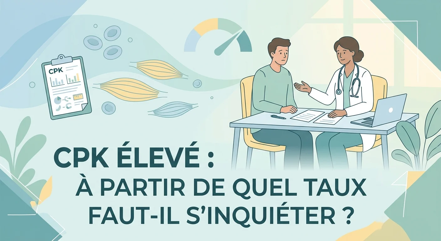 Compte rendu de prise de sang avec un taux de CPK élevé signalé