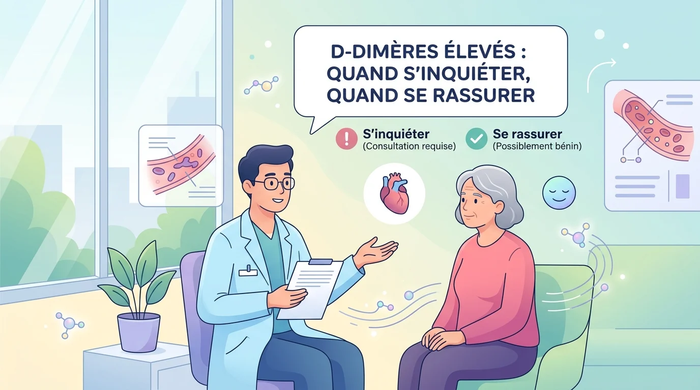 Compte rendu de prise de sang avec des D-dimères élevés signalés