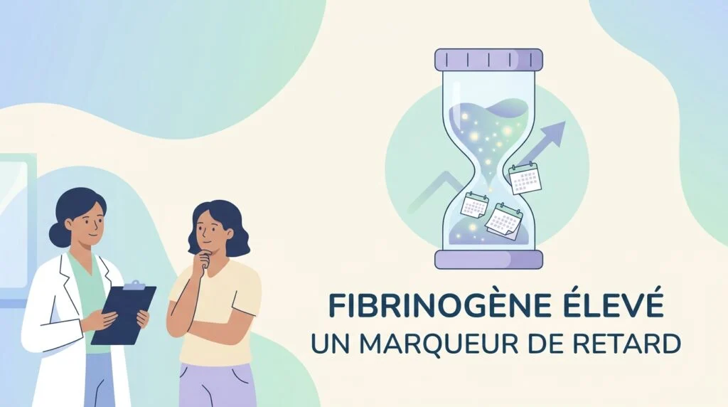 Bilan de coagulation montrant un fibrinogène élevé exprimé en grammes par litre