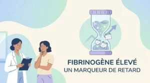 Bilan de coagulation montrant un fibrinogène élevé exprimé en grammes par litre